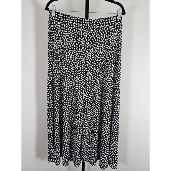 Emily Stacy Black and White Polka Dot Pull On Skirt - SZ 3X - Picture 1 of 6